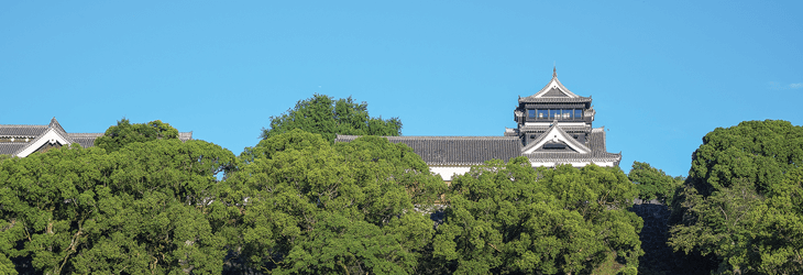聖会会場から望む熊本城